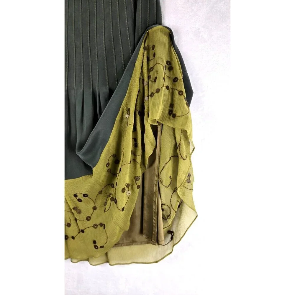 Boho Skirt Silk Tea Length 30